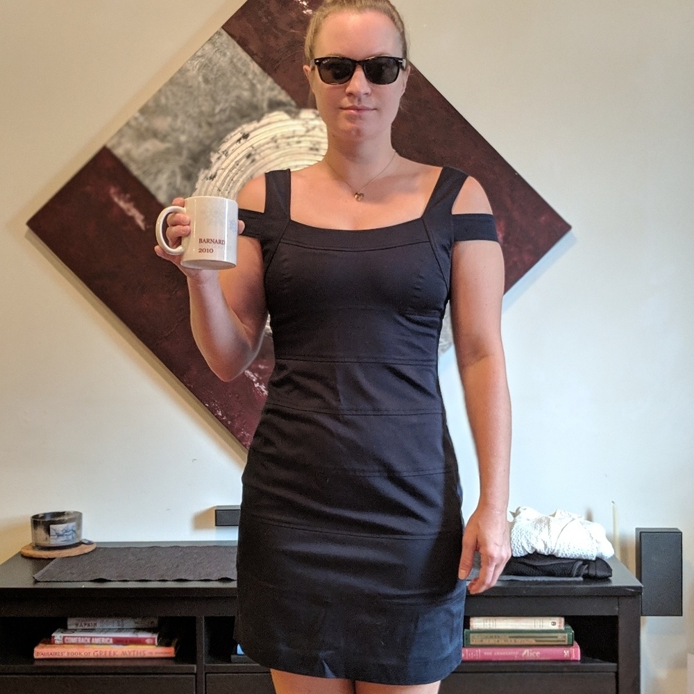 Max & Cleo Dress - Navy sz 8 with unique sleeves